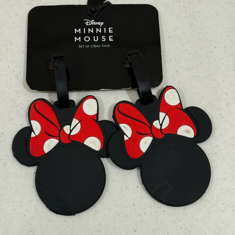 NEW Disney Minnie Mouse Luggage Tags Bundle ~ 4 Included